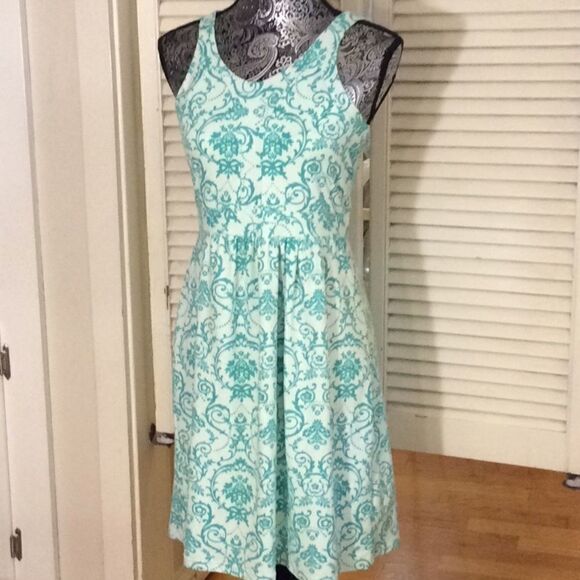 Tehama Built in Bra Floral Stretch Dress Poly Med - Picture 1 of 9